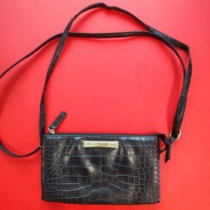 Anna Martina Franco crossbody purse black faux leather